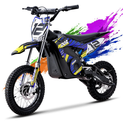 KOOZ HP112E 36V 1000W Electric Dirt Bike for Kids, 3 Speed Modes,  Electric Motorcycle Up to 18 MPH & 15 Miles Long-Range.