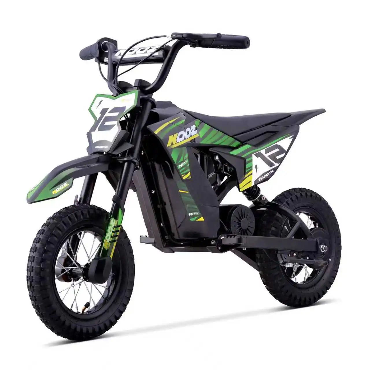 KOOZ HP122E 36V 300W Electric Dirt Bike  for Kids, 3 Speed Modes, Electric Motorcycle Up to 15.5 MPH & 14 Miles Long-Range.