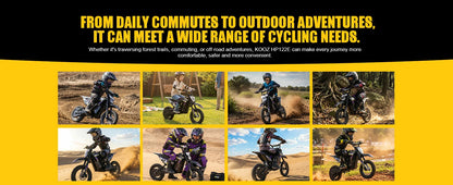 KOOZ HP122E 36V 300W Electric Dirt Bike  for Kids, 3 Speed Modes, Electric Motorcycle Up to 15.5 MPH & 14 Miles Long-Range.