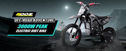 KOOZ HP115E 60V 2000W Electric Motorcycle for Kids and Teens,Electric Dirt Bike Up to 40 MPH & 18 Miles Long-Range.