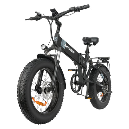 Ridstar Folding Electric Bike for Adults 1500W 48V 15AH 30MPH 50Miles 20" Fat Tire City Commuter EBike Foldable Bicycle UL2849