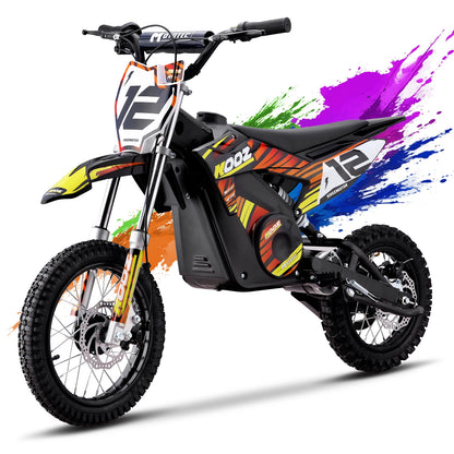 KOOZ HP112E 36V 1000W Electric Dirt Bike for Kids, 3 Speed Modes,  Electric Motorcycle Up to 18 MPH & 15 Miles Long-Range.