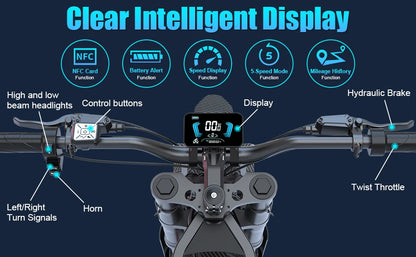 Moveloop S800 3000W Ebike Hydraulic brakes 48V/22.4AH Battery 45-100 Mi 35 Mph Ebike For Adults