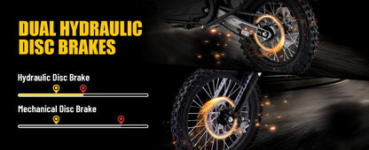 KOOZ HP117E 72V 5000W Pro Electric Dirt Bike for Adults,3 Speed Modes Electric Motorcycle Up to 50 MPH & 40 Miles Long-Range