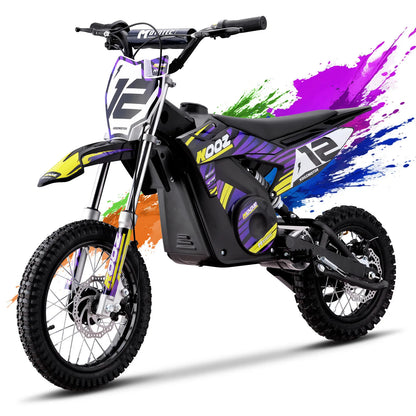 KOOZ HP112E 36V 1000W Electric Dirt Bike for Kids, 3 Speed Modes,  Electric Motorcycle Up to 18 MPH & 15 Miles Long-Range.